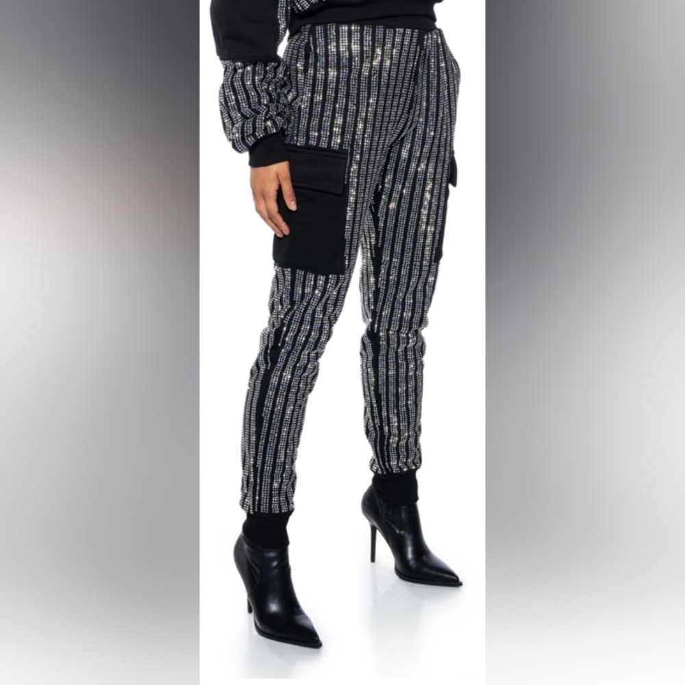 🔥Melina embellished/ cargo joggers